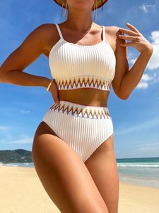 Women's Swimwear High Waist Bikini Woman Swimsuit 2024 Sexy Cut Bikinis Set 2 Pieces Beach Swimming For Women Bathing Suits Biquini