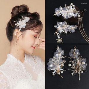 Hårklipp Elegant klassisk stil Dragonfly Traditionell Hanfu Chinese Tassel Hairpin Headwear Accessories for Women