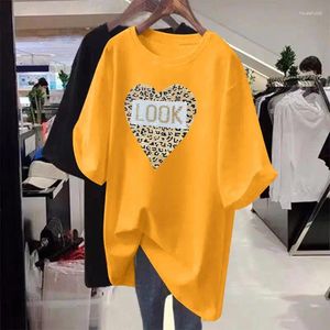 Women's T Shirts Female Clothes Basic Printed Pullovers Summer Short Sleeve Top Women Casual Overized T-Shirt PDLJ023-5