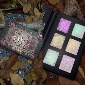 Shellwe Makeup Present Paleta de iluminador duocromático suave brilhante de alto brilho multi uso 240119