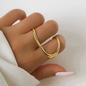 Cluster Anelli INS Fashion Designer Finger per le donne Irregolare Semplice Anello geometrico Donna 2024 Accessori gioielli Regali femminili