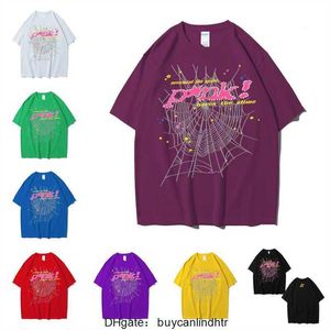 Mens Tshirts Ss Young Thug Sp5der 555555 Tshirt Men Women High Quality Puff Print Spider Web Pattern t Shirt Top Tees 230331 Fzh9