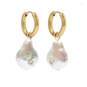 Dangle Earrings Vsco Handmade Natural Fresh Water Pearl Drop For Women Party Luxury Fine Crystal