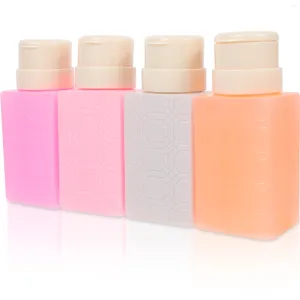 Storage Bottles 4 Pcs Nail Remover Water Bottling Pump Bottle Dispenser Gel Polish Empty Detergent