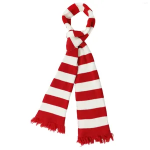 Party Supplies Red And White Striped Scarf Christmas Snowman Knit Gru Women Men Boys Girls Winter Warm Costume Decor Props Accessories