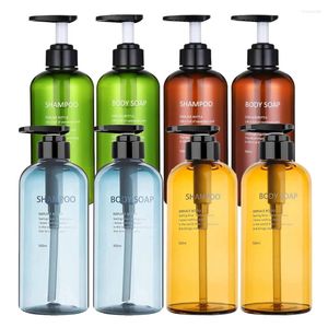 Liquid Soap Dispenser Shower Shampoo And Conditioner Body Wash Bottle 2pcs/set Bathroom Refillable Reusable Empty Pump