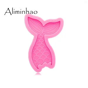 Stampi da forno DY0339 Super Lucido Sirena Badge Reel Stampo in Silicone Stampi in resina epossidica artigianale Stampo per gioielli in argilla polimerica fai da te