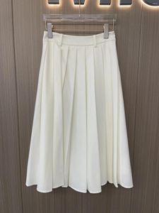 Skirts 2024 The Pleated Mid-length Skirt Is Also Particularly Thin Silk Fabric Feel Soft Without Falling