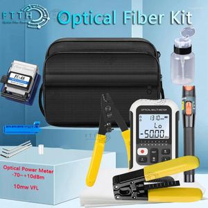 Kit di strumenti FTTH per attrezzatura in fibra ottica con misuratore di potenza e localizzatore visivo di guasti da 10 mW Mannaia FC-6S/SKL-6C