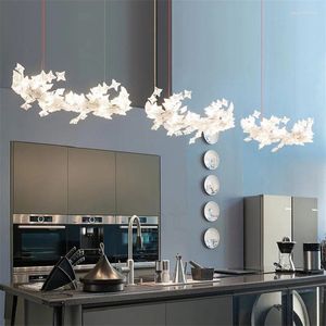 Kolye lambaları İtalya Slamp Avize Işıkları Villa Oturma Odası için Dekoratif Asma Hanami Çiçek Yaratıcı Luminare