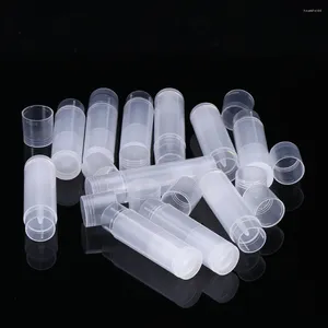 Förvaringsflaskor 100 st tomma läppbalsamrör behållare på återfyllningsbar läppstift för att skapa DIY