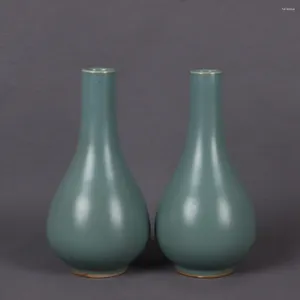 Şişeler Jingdezhen gri mavi sırlı vazo antika porselen ev dekorasyonu ve dekoratif