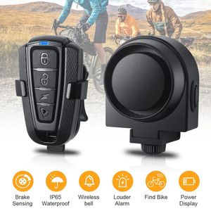 ANTUSI Alarme de vibração de bicicleta sem fio Carregamento USB Motocicleta Alarme de controle remoto Anti-roubo Sistema de alarme detector de bicicleta 240202