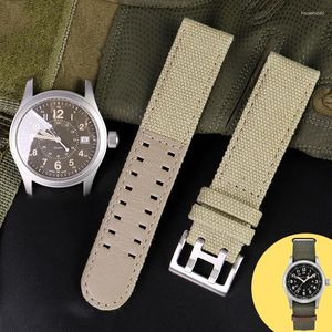 Oglądaj zespoły dla Hamilton Khaki Field H760250 H77616533 H70605963 H68202493 PRIP Oryginalne skórzane nylonowe zespoły 20 mm 22 mm