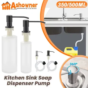 Liquid Soap Dispenser Kitchen Sink Pumps Stainless Steel Head Dispensers With Tube Hose Bottle Accessories Pump