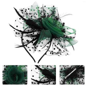 Bandanas kläder Tea Party Hat Kvinnors hår Barrettes Brudklipp Nylon Fascinator Pannband