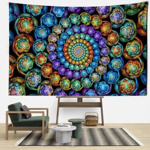 Tapestries Wall Hanging Tissu Boheme Mandala Tapestry 3d Jade Home Decor vardagsrum Bakgrundsmattan Tyg Hippie Filt