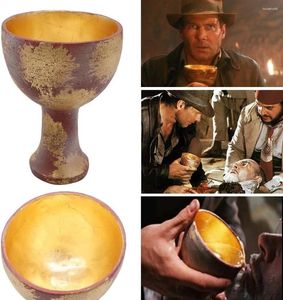 Figurine decorative Indiana Jones Holy Resin Graal Cup Artigianato per fan Oggetti di scena di Halloween Decorazioni Accessori per la decorazione della casa