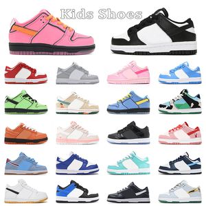 2024 Kids Shoes For Boys Girls Black White Panda Low Black White Pink Chunky Duncks Sneakers Athletic Outdoor Basketball Shoes Children Walk toddler Sports Trainers