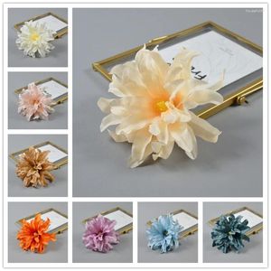 Dekorative Blumen 9 Farben 15 cm künstliche Seide Orchidee Pfingstrose Blütenköpfe für Hochzeit Kopfbedeckung Dekor DIY Blumenstrauß Hut Schuhzubehör Flora