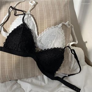 BHs Französisch Spitze Dreieck Up Bralette Kein Stahl Ring Nahtlose Sexy Frauen Dünne Pad BH Sommer Atmungsaktive Brassier