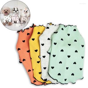 Abbigliamento per cani T-shirt per cuccioli di gatto in cotone Canottiere Pullover con stampa dolce per cani di piccola taglia Gatti Chihuahua Shih Tzu Abbigliamento per animali da interno