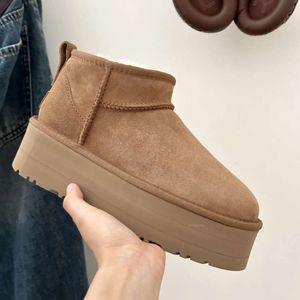 Boos Ultra Mini Platform Lies Boots Mustard Seed Driftwood Goat Boot Tazz Hausschuhe Tasman Slides Les Petites Wildleder Wollmischung Australien 670