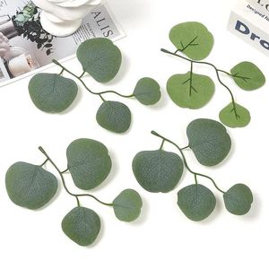 Decorative Flowers 20Pcs Artificial Plants Eucalyptus Leaves Black Willow Leaf For Christmas Wedding Home Decoration Diy Crafts Wreaths