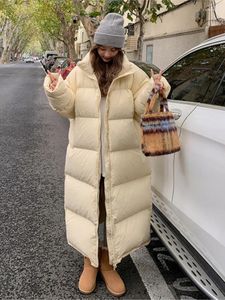 Casacos de trincheira femininos casaco de inverno para mulheres oversized parka longo 2024 algodão coreano acolchoado jaqueta feminina à prova de vento outerwear