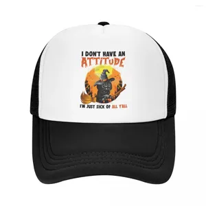Бейсбольные кепки «I Don't Have An Attitude», «I'm Just Sick Of All», бейсбольная кепка, шляпы для косплея, мужская шляпа, женская