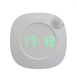 벽시계 홈 거실 장식 센서 LED 시계 디지털 시간 야간 조명 중력 램프 침실 장식