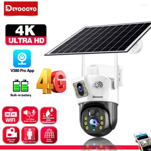 Sim Solar Wireless Surveillance Camera Outdoor CCTV PTZ PIR Human Detection Color Night Vision Säkerhetsskydd