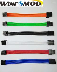 Computerkabel WinfMOD PCI-E 8PIN Buchse auf Stecker 6 2Pin 18AWG PSU Verlängerungskabel / Kabel mit Rot/Blau/Schwarz/Weiß/Grün/Orange