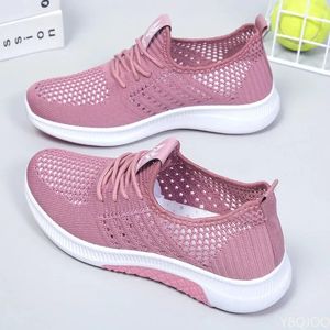 Mulheres plana sapatos casuais moda respirável malha vulcanizada sapatos femininos tênis de verão senhoras barco sapato zapatos para mujer 240123