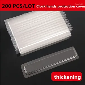 Clocks Accessories 200PCS/LOT Transparent PVC Clock Hands Protector Harden Thicken Protection Cover 0.35mm Thick Protective