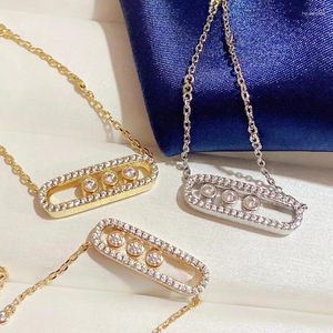 Pendant Necklaces CARLIDANA Luxury 3 Beads Crystal Necklace For Women Gift Wedding Jewelry Stainless Steel Dot Arab Design