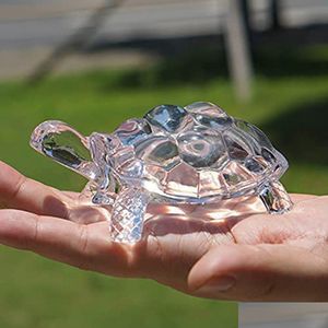 Obiekty dekoracyjne figurki kryształowy żółw figurka miniaturowa posąg żółwia