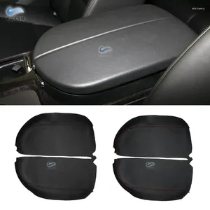 Acessórios interiores para acura mdx 2007 2008 2009 2010 2011 2012 2013 microfibra couro console central do carro caixa de apoio braço capa proteção