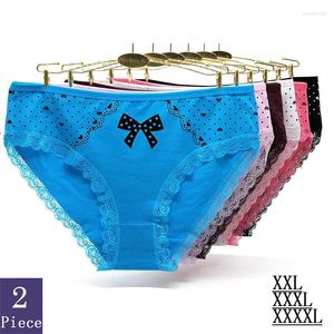 Kadın Panties 2pcs/Lot pamuk iç çamaşırı kadınlar xxl 3xl 4xl büyük boy yüksek bel kalitesi yumuşak rahat rahat dayanıklı güzel