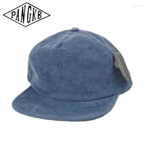 Bola Caps PANGKB Marca Sólida Azul Corduroy Cap Inverno Ao Ar Livre Manter Quente Hip Hop Snapback Chapéu Adulto Casual Sun Baseball Bone Gorras