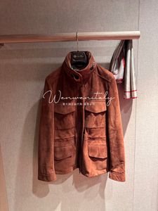 Mens Jackets Spring and Summer loro Suede Traveler Coats piana