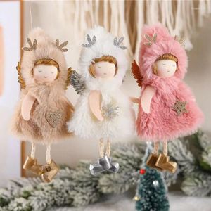 Juldekorationer Antlers Angel Girl Ornaments for Home Kids Gifts Xmas Tree Decor 2024 Navidad Decoration