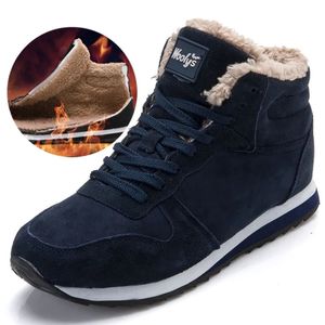 Snow Boots Men Lace Up Mens Shoes Breathable Winter Boots For Men Casual Men Shoe Waterproof Ankle Boots Footwear Work Shoes 240118
