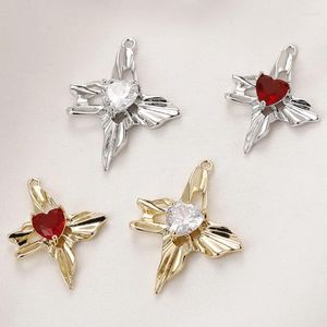 Charms WZNB 2Pcs Star Hearts Crystal Meteor Alloy Pendant For Jewelry Making Handmade Earring Bracelet Necklace Diy Accessories