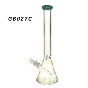 Glas-Shisha-Bong/Rig/Bubbler-Höhe: 18 Zoll (50 x 9 mm) mit Downstem und Glaskopf GB027C