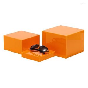 Andere Backformen-Werkzeuge, 3er-Set, Orange, Klar, Weiß, Schwarz, Acryl, Catering-Ständer, Lebensmittel-Buffet-Riser, Präsentationswürfel, Nesting mit hohlem B Otun9