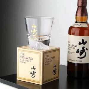 Yamazaki Glod postać Japońska Mount Fuji Snow Mountain Xo Whiskey okulary Fujiyama Snowberg Whisky Tumbler Water Cup Box 240127