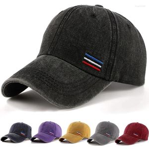 Bollmössor unisex cap tvättad bomullsbaseball broderi ryska flagga tre färger män kvinnor avslappnad justerbar utomhus trucker hatt