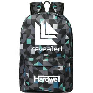 Hardwell ryggsäck avslöjade Day Pack Robbert Van de Corput School Bag Top DJ Music Packsack Print Rucks Sport School Bag Båt Daypack