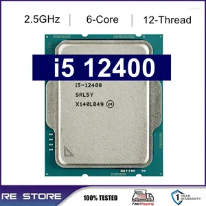 Motherboards Core i5-12400 i5 12400 2.5 GHz 6-kärnor 12-thard CPU-processor 10nm L3 18M 65W LGA 1700 Inget svalare B760 Moderkort